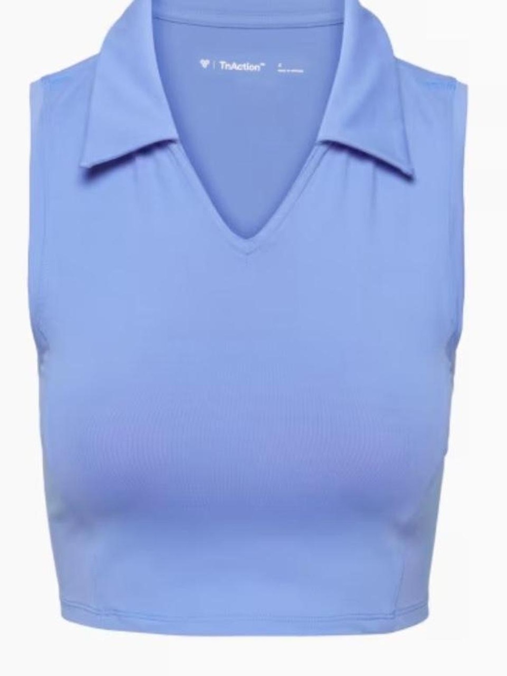 Aritzia TNA Sleeveless Collared V-Neck Crop Top Outlast Tank Playful Purple S
